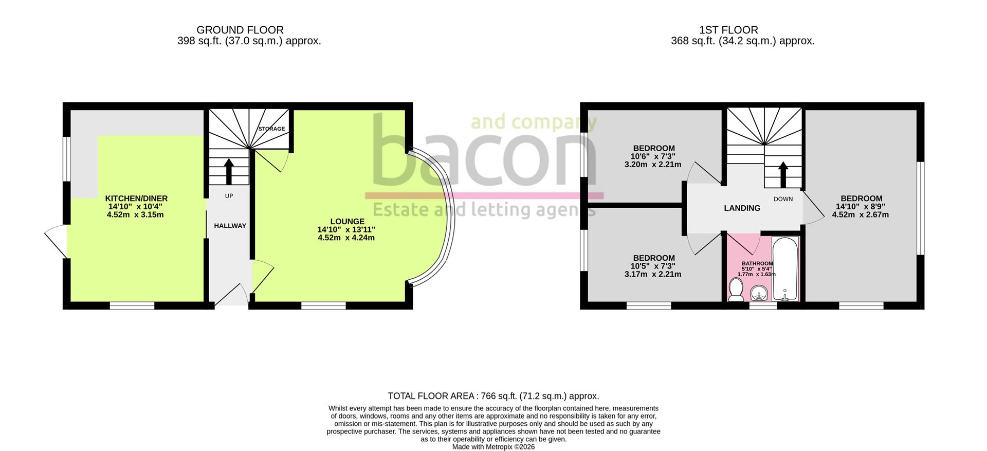 Floor Plan | House - End Terrace | Wentworth Close, Salvington, West Sussex, BN13 2LQ | For Sale